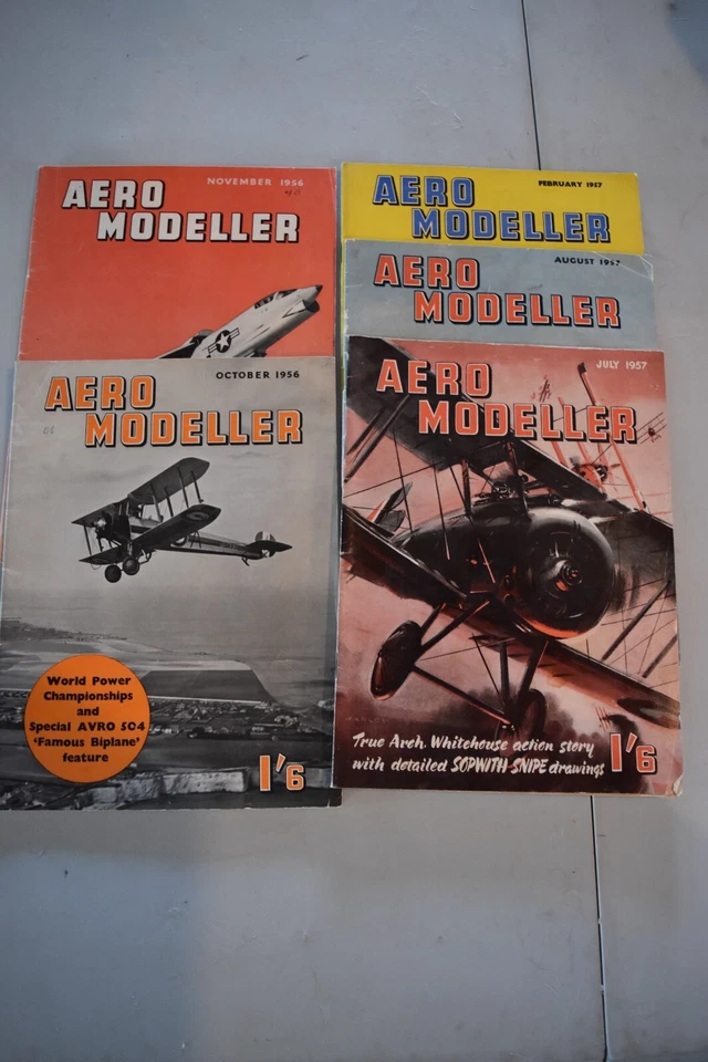AERO MODELLER Magazine - 1956  -  Oct, Nov - 1957 - Feb, Jul, Aug - Image 1 of 1