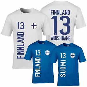 FanShirt FINNLAND Trikot Kinder Druck Nummer Name Jersey WM EM SUOMI FanShirts4u - Bild 1 von 19