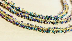 3mm Mystische Pyrit Perlen Perlen Traube Kette, Bulk Rolle Hänger Cluster Rosenkranz - Bild 1 von 9