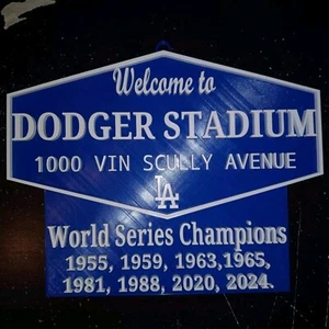 LA DODGERS 3D Stadium World Series Sign MLB BASEBALL 8"×7" - Picture 1 of 10