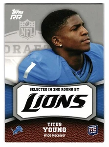 2011 Topps Rookie Rising Titus Young Rookie Detroit Lions #142 - Picture 1 of 2