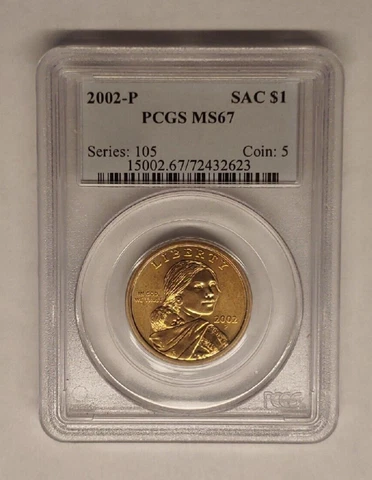 2002-P SACAGAWEA NATIVE AMERICAN DOLLAR PCGS MS67 Cover