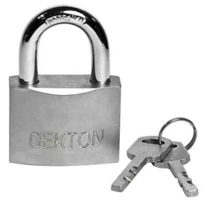 DEKTON 30mm Satin Padlock – Hardened Steel Outdoor Lock with 3 Keys - Picture 1 of 4