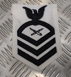Genuine Vintage U.S USN Navy Issue C.P.O Chief Petty Officer Litho Patch ERN34 - Picture 1 of 2