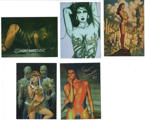 New American Pinups - promo set [5 cards] with 2 signed cards Nestler & Barnett - Picture 1 of 3