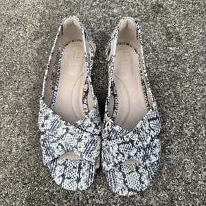Cole Haan Lewis Flat Sandals Women's 8.5 B Snakeskin Print Modern Classics Shoes - Picture 1 of 8