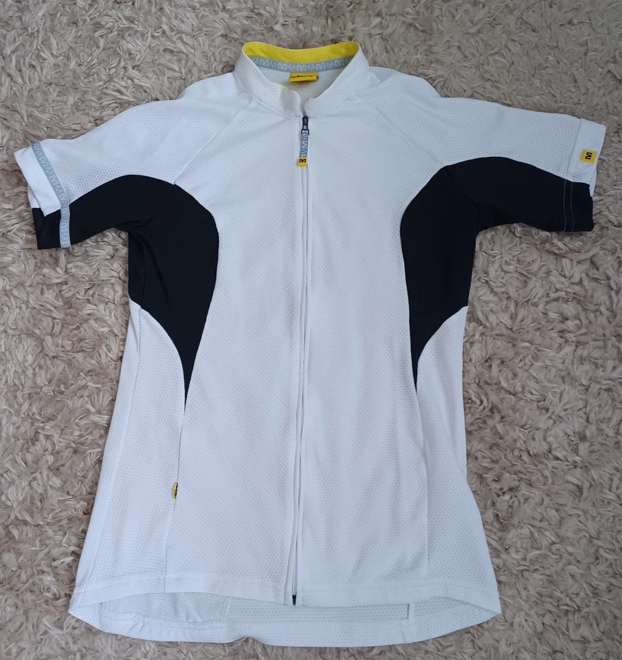 Mavic Mujer Talla Pequeña Ciclismo Jersey EE. UU. Blanco Cremallera Completa Pequeño Bolsillo Trasero Foto 1 de 4