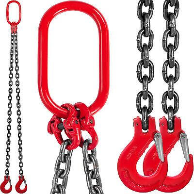 VEVOR Chain Sling - 5/16 X5' Double Leg Lifting Chain Powder Coating 3T/6600LBS • 43.98$