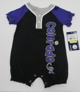 Infant Girls MLB Colorado Rockies Bodysuit Black Size 3-6 Months NWT - Picture 1 of 5