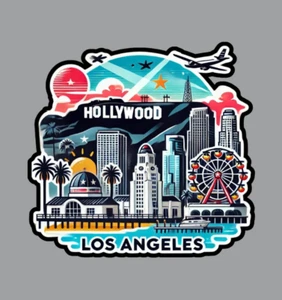 Los Angeles Hollywood California Fridge Magnet - Picture 1 of 4