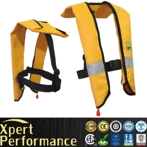 Premium Manual Life Jacket Vest Inflatable Survival Personal Floatation PFD - Picture 1 of 9