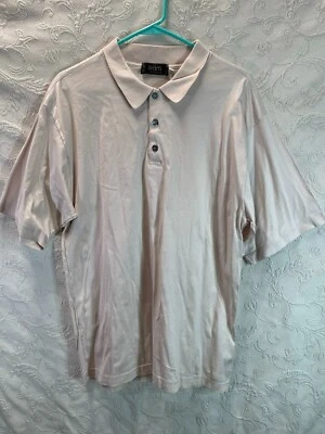 Camisa polo masculina casual manga curta golfe Raffi Linea Uomo branca tamanho GG - Imagem 1 de 4