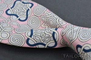 EMILIO PUCCI Pink Geometric 100% Silk Mens Luxury Tie - 3.50" - Picture 1 of 5