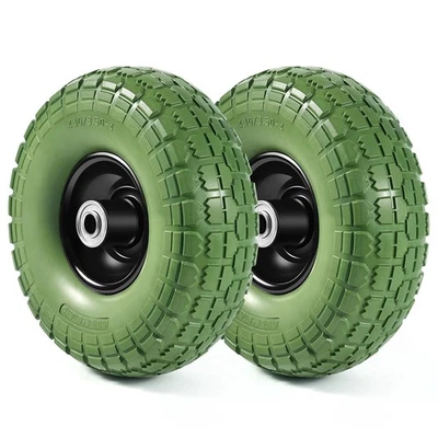 Ruedas de goma maciza de 10" neumáticos sin planos carro camión 4,10/3 Foto 1 de 4