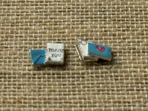 Authentic Origami Owl THANK YOU Charm 2-Sided NEW - Picture 1 of 2