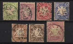 1881. ALEMANIA ALTDEUTSCHLAND BAYERN Mi.# 47/53 WZ 3 JUEGO COMPLETO MUY FINO USADO - Imagen 1 de 1