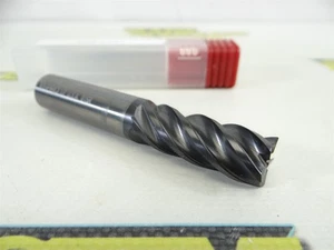 NEW USA SOLID CARBIDE +ALCRO 5 FLUTE CORNER RADIUS END MILL 1/2" X .015"R - Picture 1 of 7