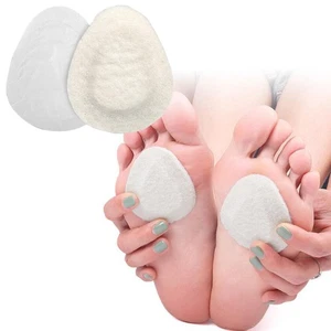 2x Soft Metatarsal Felt Pads 1/4" Thick Adhesive White Forefoot Support - Picture 1 of 7