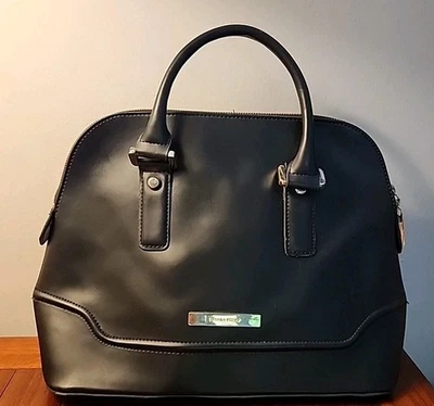 Cartera/bolso de hombro/cartera de diseñador de cuero negro Ivanka Trump 15 por 11 por 5 Foto 1 de 4