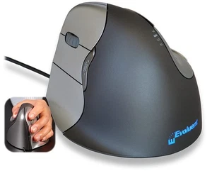 Ergonomic mouse Evoluent VerticalMouse 4 Right Regular, Black, Grey/Silver, Medi - Picture 1 of 10