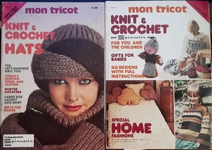 MON TRICOT Knit & Crochet Magazines Made in France - 2 Back Issues - 1977/1978 - Picture 1 of 1