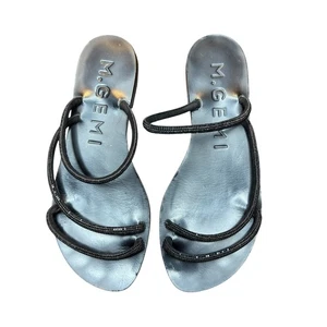 M.Gemi Shoes Womens Size 36 Leather Strappy Slide Sandals Made In Italy Chic - Picture 1 of 8