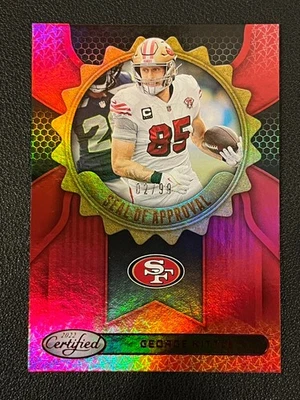 George Kittle 2022 Certified Seal Of Approval Red /99 49ers - Image 1 of 2