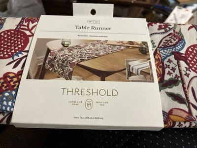 Threshold Table Runner - Reversible-  Fall Decor Thanksgiving Table 14” X 72” - Image 1 of 4
