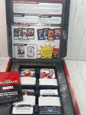 NEW UNO  Ultimate Marvel Card Game 4 Chase Foil Cards Character Decks Sealed Fun - Image 1 of 4
