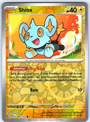 Shinx - Common SV02: Paldea Evolved Reverse Holo 068/193 LP - Image 1 of 2