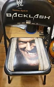 Edge WWE Backlash 2007 PPV Wrestling Ringside Event Chair - Foto 1 di 3