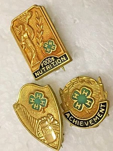THREE 4H GOLD FILL PINS - Picture 1 of 2