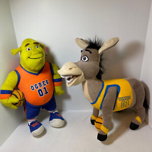 Shrek and Donkey en uniforme de basketball ogres 01 - Ensemble peluche NANCO - 2004 