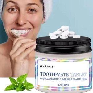 Toothpaste Tablets 62pcs Nano Hydroxyapatite Toothpaste Q5F5 Whitening D1P0 F0T8 - Picture 1 of 13