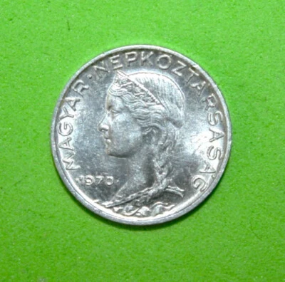 S4 - Hungary 5 Filler 1970 Brilliant Uncirculated Aluminum Coin *** Key Date - Image 1 of 2