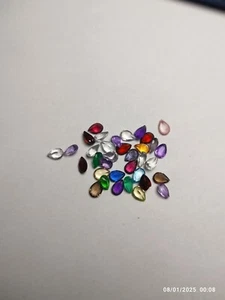 Mix Assorted Faceted Pear Gems (Many Pcs) - 14.8 ct - Picture 1 of 5