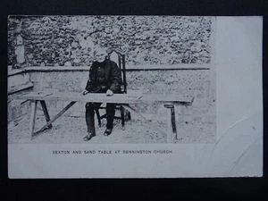 Suffolk DENNINGTON CHURCH Sexton & Sand Table c1907 Postcard - Bild 1 von 3