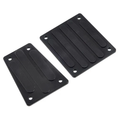 STRC Aluminum Front & Rear Skid Plate Set (Black) for Axial EXO STA30799BK - Image 1 of 2