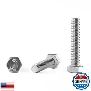 GOHODOMINO 1/2"-13 x 2 Hex Head Screw Bolt, 20Pcs Stainless Steel 304 (18-8), - Picture 1 of 5