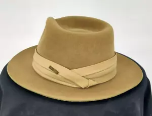 Vintage Stetson Mens Wool Fedora Style - FS120 Downs Color - Bark original tag - Picture 1 of 10