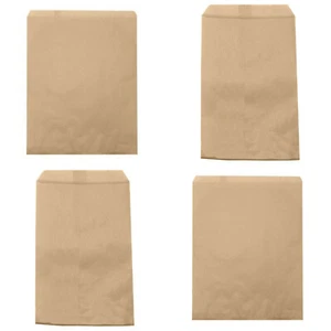 Kraft Paper Bags Merchandise Brown FLAT Wedding Candy Party Jewelry 4x6 5x7 6x9 - Picture 1 of 10