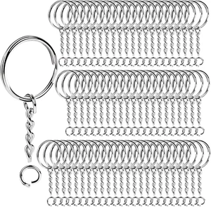 Key Chain Rings Keychain Rings, 60Pcs Key Ring Metal Keychain Split Key Rings Bu - Picture 1 of 12