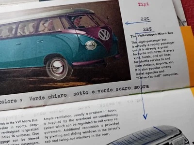 VOLKSWAGEN VW TRANSPORTER T1 BUS KOMBI VAN PICK UP AMBULANZA Brochure '50 - Immagine 1 di 4
