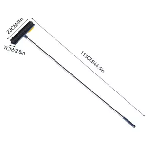 Floor Scrub Brush with Adjustable Long Handle 2 in 1 Scrape and Brush ligQA~` - Picture 1 of 10