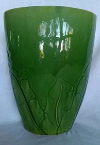 Jarrón de cerámica verde vintage ART DECO hecho en China 16 pulgadas X 14 pulgadas - Imagen 1 de 5