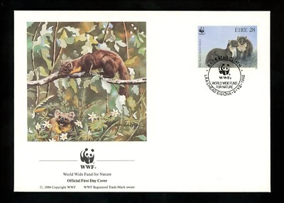Postal History Ireland #868-871 FDC WWF Pine Marten Animal 1992 Set of 4 * - Image 1 of 4