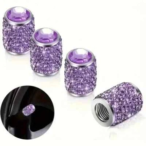4pcs/set Rhinestone Crystal Tire Valve Caps, Universal Fit, Durable Aluminum All - Picture 1 of 1