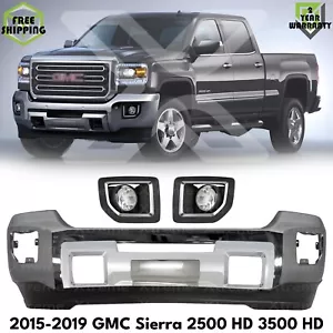 Front Bumper Face Bar & Valance Kit For 2015-2019 GMC Sierra 2500 HD 3500 HD - Picture 1 of 17