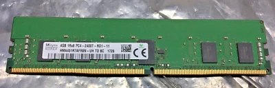 SK Hynix 4GB 1Rx8 PC4-2400T-RD1-11 ECC REG Server Memory HMA451R7AFR8N-UH - Image 1 of 3