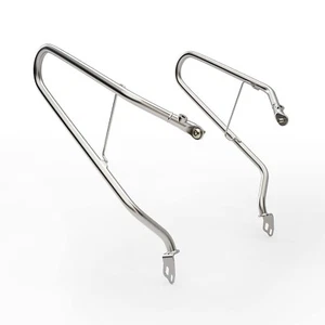 Royal Enfield Soft Pannier Mounting Rails (Pair), Stainless Steel, 650 Int & GT - Picture 1 of 4